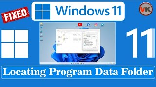 How to open ProgramData Folder in Windows 11 Video in VK Magic Shinee [upl. by Adaurd]