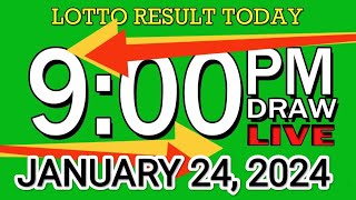 LIVE 9PM LOTTO RESULT TODAY JAN 24 2024 2dLotto 3DLotto lottoresultjan242024 [upl. by Sension216]