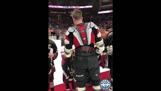 Arizona Coyotes  enter 2nd jerseys off our backs fan appreciation  April 6 2019 [upl. by Lrae]