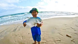 Surf fishing for Alabama pompano 2023  gulf shores Alabama [upl. by Ytisahc849]