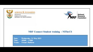 20230531  NRF presentationtraining on NRF Bursary application process [upl. by Pennington]