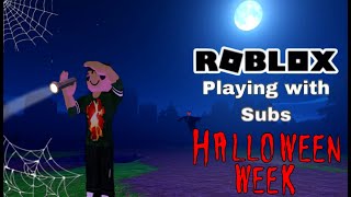 🔴🔴 Playing only horror games for Halloween week  ROBLOX 🔴🔴 [upl. by Easter]