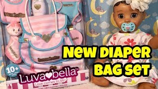 LUVABELLA NEW NURSERY SET AND DIAPER BAG AND ACCESSORIES 10 new items in this fun baby kit [upl. by Trab235]