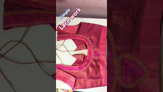 Simple blouse lace work tips shots [upl. by Eimilb]