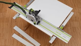 Festool Parallel Guide Rail Extenstion Set  Making repetitive cuts with a track saw [upl. by Oralia338]