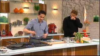 Francesco Mazzei Sardinian Fregola SaturdayKitchenRecipeSearchcouk [upl. by Islean]