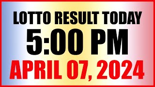 Lotto Result Today 5pm April 7 2024 Swertres Ez2 Pcso [upl. by Nichani]