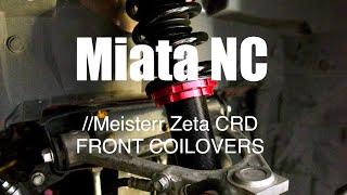 Miata NC Installing Meisterr Zeta CRD Coilovers Front [upl. by Ariec]