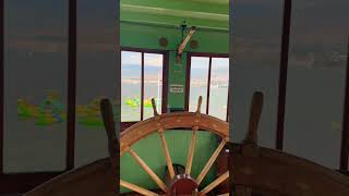 VIEW from the bridge of the SS Sicamous paddlewheeler steamship [upl. by Alyahs]