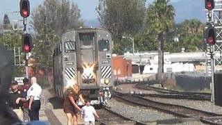 Must See Train vs Young Boy  Nearly hit by Amtrak train in Fullerton [upl. by Htebizile]