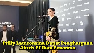 Prilly Latuconsina Dapat Penghargaan Aktris Pilihan Penonton [upl. by Madaras]