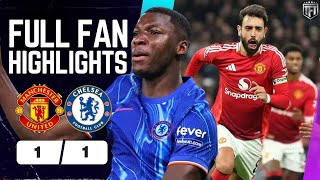 Caicedo SCREAMER stops United Manchester United 11 Chelsea Highlights [upl. by Joshuah]