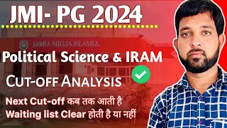 JMI PG Political Science Cutoff Analysis 2024  Admission Process after selection  waiting List [upl. by Petua]