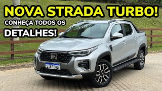 NOVA FIAT STRADA TURBO 2024  PREÇOS  VERSÕES  FICHA TÉCNICA  EQUIPAMENTOS SAIBA TUDO [upl. by Hilaire]