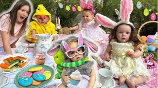 REBORN TODDLER MITCHELL CRASHES OUR EASTER TEA PARTY [upl. by Llevel]