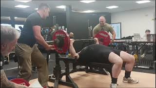 1425 kilo bench press WDFPF European Single Lifts 2024 [upl. by Ahsekim]