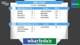 Upper Wharfedale CC 1st XI v Birstwith CC 1st XI [upl. by Sile]