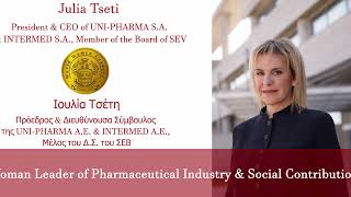 Julia Tseti – World Woman Leader of Pharmateutical Industry amp Social Contribution [upl. by Emrich257]