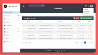 Part1 Admin Panel CRUD Dashboard Design  With Bootstrap5  Html  CSS  JavaScript [upl. by Laet]