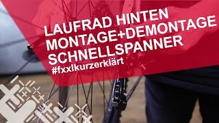 Hinterrad beim Fahrrad einbauenausbauen [upl. by Zilevi]