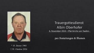 Trauergottesdienst Albin Oberhofer [upl. by Eichman232]