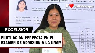 Estudiante de Ecatepec consigue puntaje perfecto en examen de la UNAM [upl. by Aihpled]