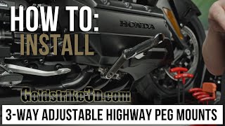 How to Install Goldstrike 3Way Adjustable Highway Peg Mounts [upl. by Aicnetroh]