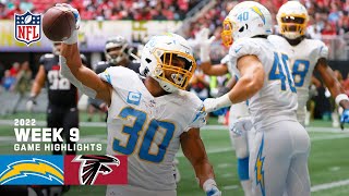 Los Angeles Chargers vs Atlanta Falcons  2022 Week 9 Game Highlights [upl. by Ashlee599]