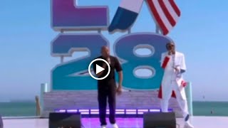 Snoop Dogg brings Out Dr Dre Olympics Closing ceremony Transitioning from Paris To Los Angeles 2028 [upl. by Annasus]