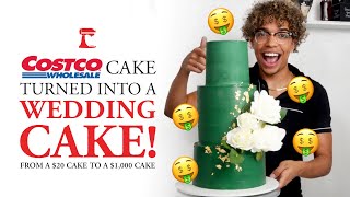 Turning A Costco Sheet Cake Into a 1000 Wedding Cake😳😳 [upl. by Anirad]