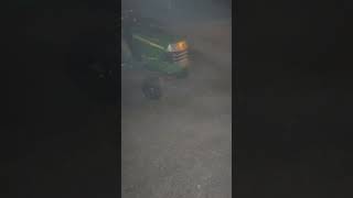 Straight piped John Deere mower shooting flames 🔥 [upl. by Kellene]