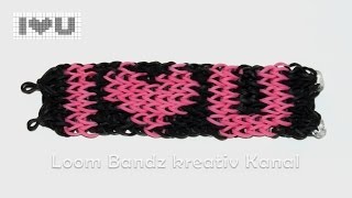 Loom Bandz Anleitung deutsch Armband mit Rainbow Loom [upl. by Akinom433]