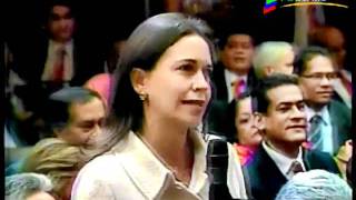 María Corina llama ladrón a chavez en cadena nacional [upl. by Alram362]