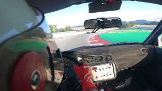 Cayman gt4 and civic eg6 turbo in montmelo GP track [upl. by Gamages]