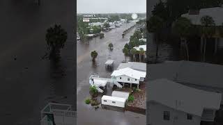 Storm Surge from Debby Submerges Buildings in Suwannee FL [upl. by Toinette173]