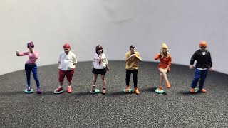 American Diorama 164 Figure Set Car Meet 1 車聚人偶組 [upl. by Ahsenat]