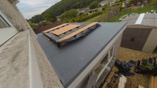 Laying a new felt flat roof [upl. by Gally]