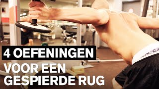 RUG WORKOUT 4 oefeningen voor een gespierde rug [upl. by Aisekal818]