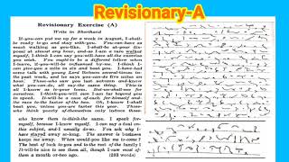 RevisionaryA dictation 60wpm English pitman shorthand [upl. by Erine948]