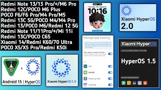 HyperOS 20 IndiaHyperOS 15 FeaturesRedmi Note 11121313 ProPOCO M4X6X5HyperOS AixoFinance [upl. by Claude]