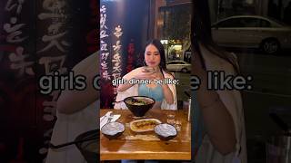 Girls dinner be like 🫣 girls girlies dinner friends funny shorts [upl. by Neoma]