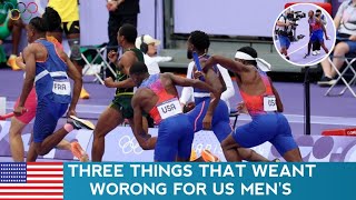 Three things that went wrong for US mens 4x100 relay team  2024 paris Olympic [upl. by Rosemarie]