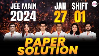 JEE Main 2024 Paper Solutions  27th Jan  Shift 1  JEE 2024 Paper Discussion jee jee2024 [upl. by Dnaltiac775]