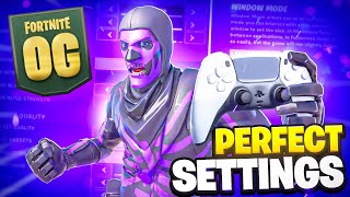 UPDATED Best OG Fortnite Season Controller SETTINGS  Sensitivity PS5XBOXPC [upl. by Goldstein]