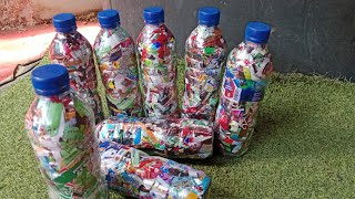 Cara Memasukan Sampah ecobrick ke dalam botol [upl. by Ahsikcin]