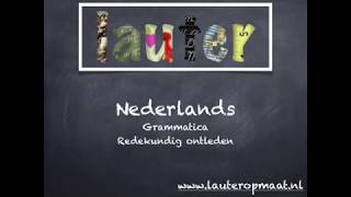 NEDERLANDS  UITLEG WOORDSOORTEN REDEKUNDIG ONTLEDEN [upl. by Nimra328]