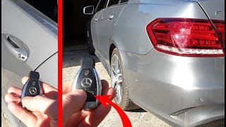 Opening the Doors with the Remote Two Modes on Mercedes W212  Hidden Function on Mercedes [upl. by Etnoed]