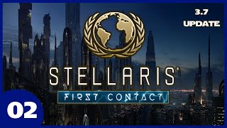 Stellaris First Contact  Galactic Enterprise of Sol  Ep 02  Meeting MSI And Friends [upl. by Nabi298]