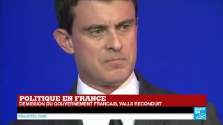 France  Manuel Valls présente la démission de son gouvernement [upl. by Mullins]