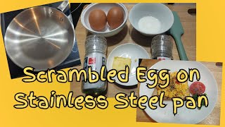 How to cook scrambled Egg on Stainless Steel paneggrecipes stainlesssteelcooking  Episode 33 [upl. by Kalvin]